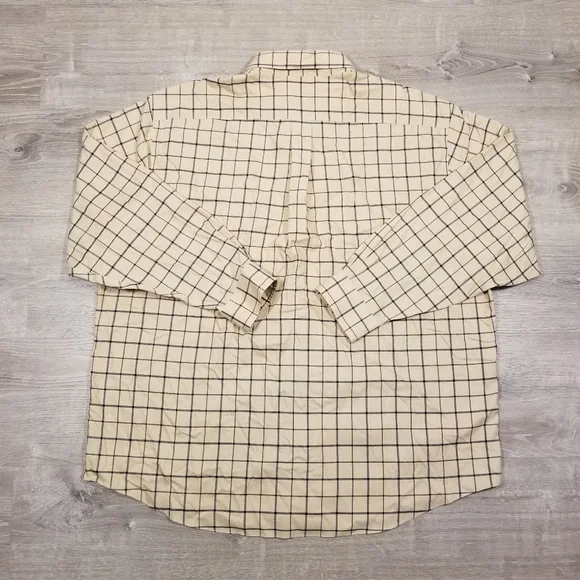 Brooks Brothers 346 Mens Button Down Shirts Size XXL Lot Of 2 Beige Red Check - Picture 10 of 10